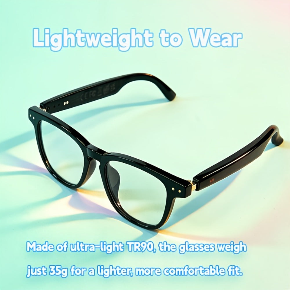 Smart Glasses 164-Language Translation Eyewear with Bluetooth Music, Calls and Multiple Black or Pink Frames