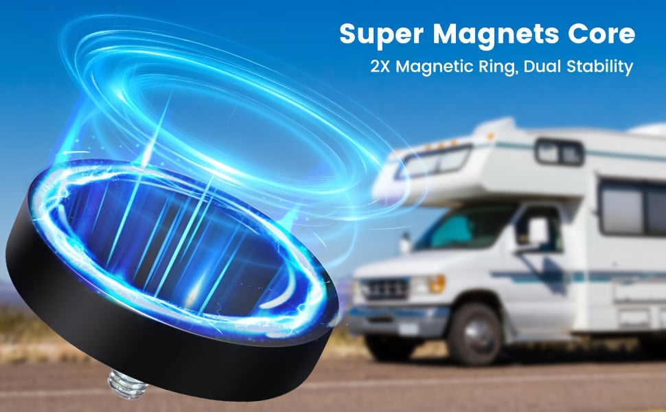 Magnetic RV Solar Motion Light 800LM - 90 LED, 270° Sensor, 3 Modes, IP65 Waterproof, for RV Awning, Camper, Trailer & Porch Exterior Lighting