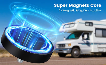 Magnetic RV Solar Motion Light 800LM - 90 LED, 270° Sensor, 3 Modes, IP65 Waterproof, for RV Awning, Camper, Trailer & Porch Exterior Lighting
