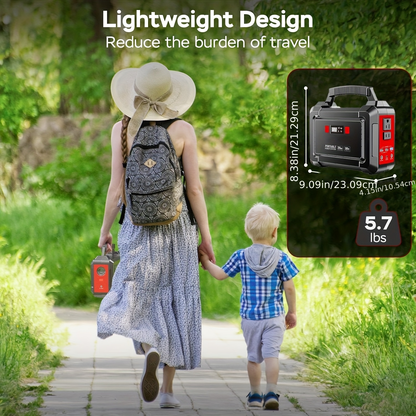 Portable Power Station 296Wh 300W with Eight Outputs, Dual AC Outlets, USB-C and Optional Solar Panel