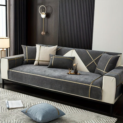 Sofa Cover 350 GSM Chenille Knit Panels for Single Seat, Armrest and 2, 3 or 4-Seater Sofa Sections