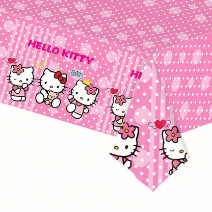 Hello Kitty Party Supplies Set 41pcs Pink Disposable Plates Napkins Tablecloth Birthday Decoration Kit