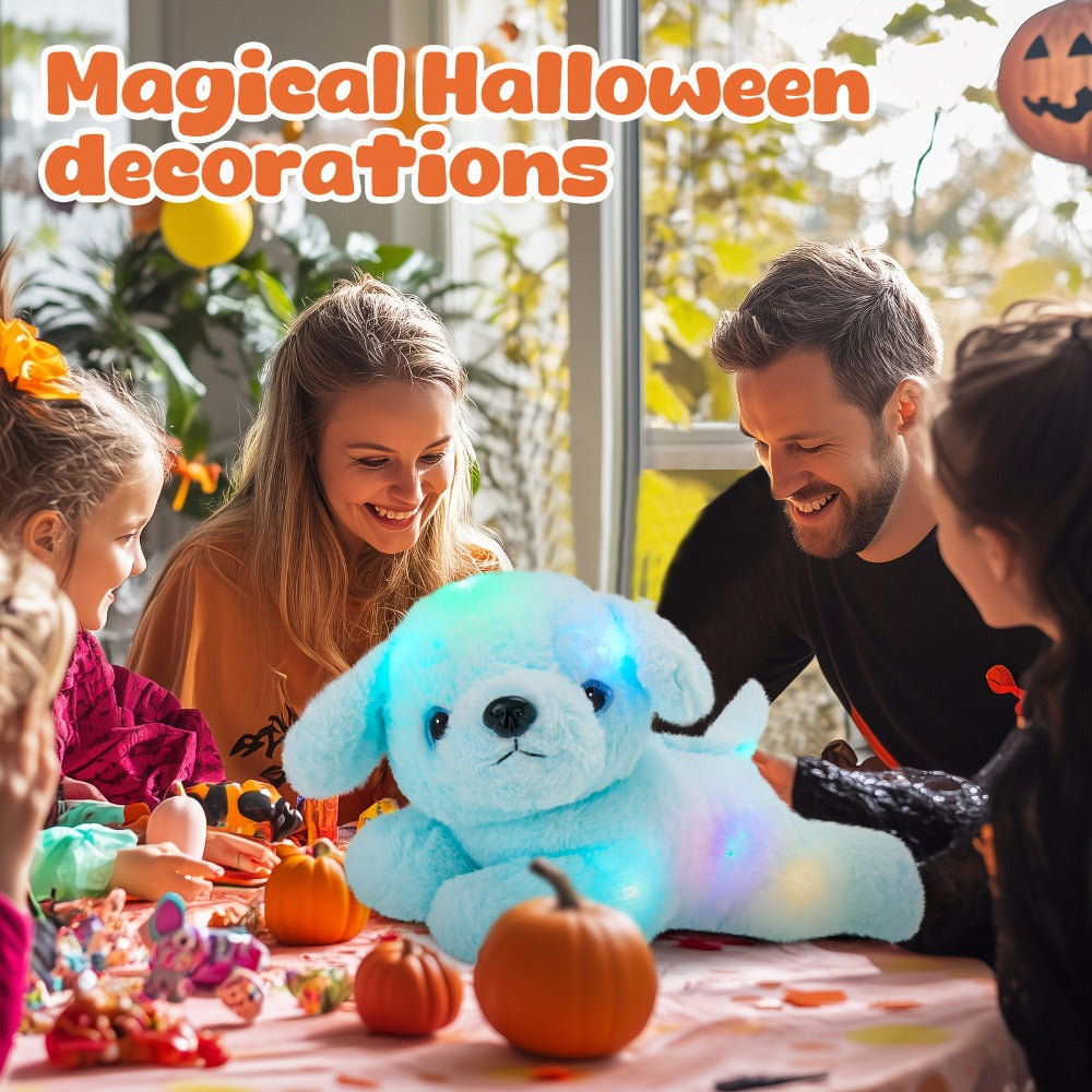 Plush Toy – Blue Puppy with Light-Up Body and Music for Colorful Interactive Room Display and Gifting