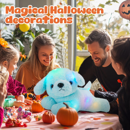 Plush Toy – Blue Puppy with Light-Up Body and Music for Colorful Interactive Room Display and Gifting