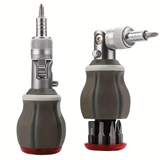 8-in-1 Ratcheting Screwdriver Set Magnetic Tip Multi Bit Tool Kit for DIY Home Repair Projects