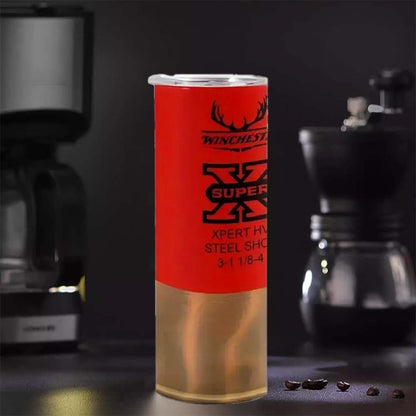 Hunting Tumbler 20oz Antler Bullet Graphic Stainless Steel Insulated Cup with Lid & Straw Travel Coffee Mug Hot Cold Drinks Gift for Men Birthday Father's Day