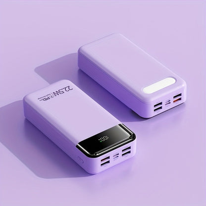 Power Bank 60000mAh 22.5W with Multi-Device Port Layout, LED Light and Digital Display in Three Colors