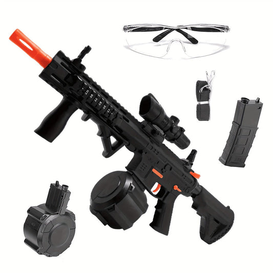 Rechargeable Electric Splash Ball Toy Gun – USB Rechargeable Outdoor Shooting Rifle for Kids Boys, Portable Combat Water Gel Blaster for Outdoor Games Party Birthday Christmas Gift