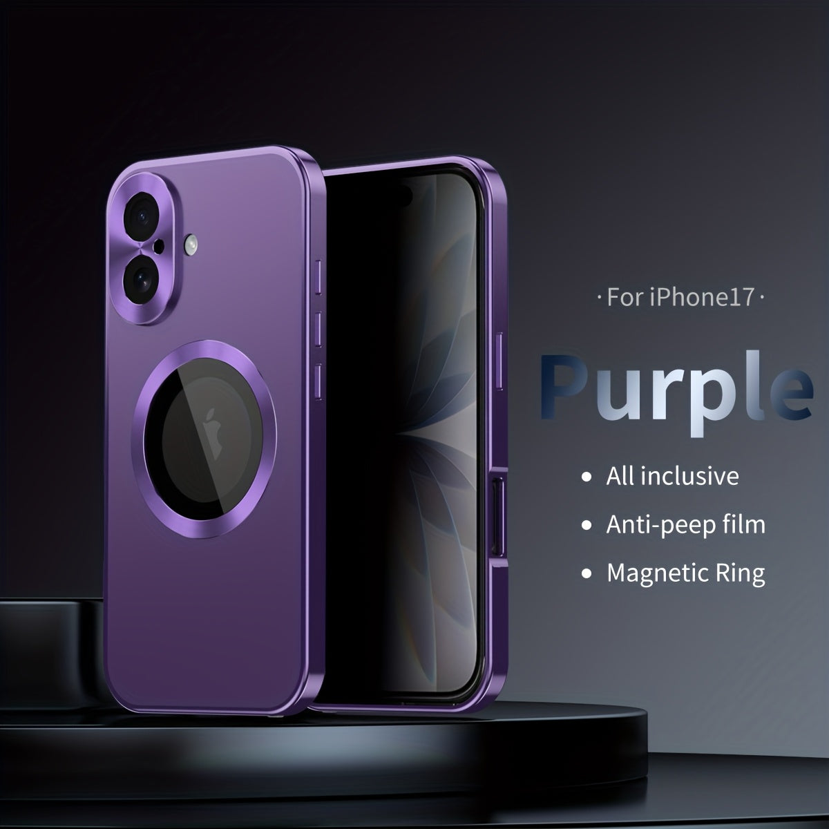Two-Piece Privacy-Panel Magnetic iPhone Case with Camera Protection in 24 Model and Color Options