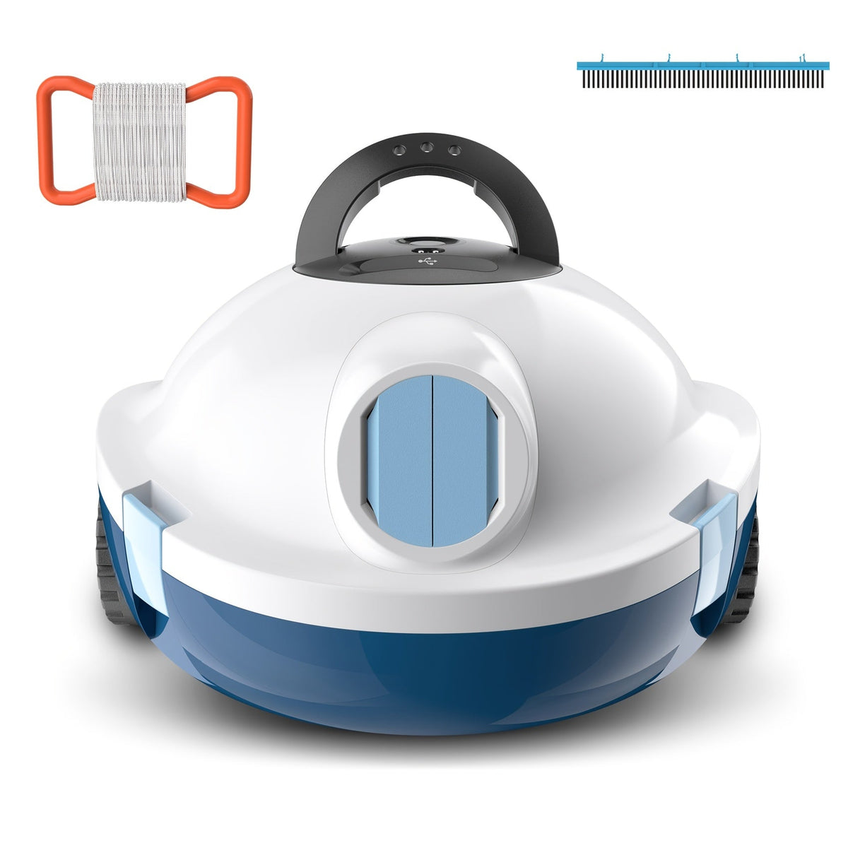 Cordless Robotic Pool Cleaner with 90-Min Runtime, Self-Parking Auto Vacuum, Floating Bracelet Retrieval