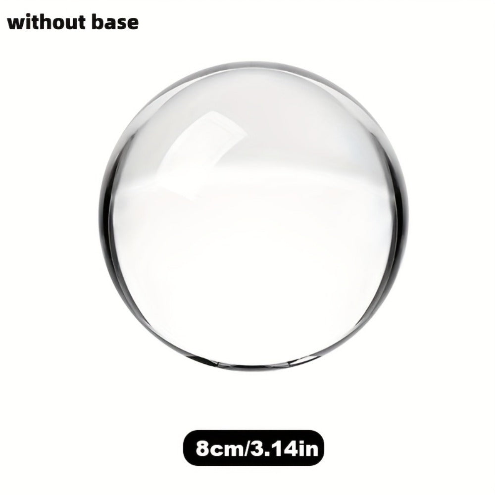 Crystal Ball for Photography Decoration Feng Shui Gift – Transparent Glass Sphere 60mm 80mm 150mm with Base for Magic Lens Ball Home Decor Halloween Valentine Christmas