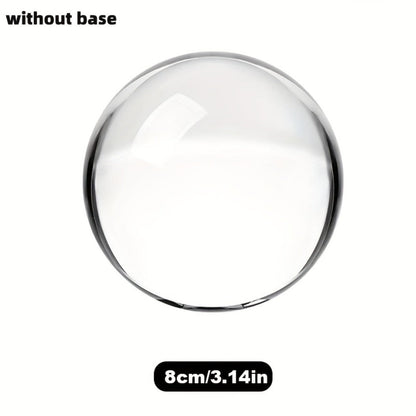 Crystal Ball for Photography Decoration Feng Shui Gift – Transparent Glass Sphere 60mm 80mm 150mm with Base for Magic Lens Ball Home Decor Halloween Valentine Christmas
