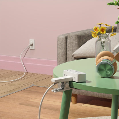 Power Strip Clamp-On Desk Edge Station with USB-A Ports, 6-Foot Cord, 1250W Output and 120V US Plug