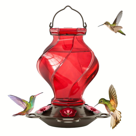 Hummingbird Feeder | Glass Spiral 5 Station Hanging Garden Yard Decor