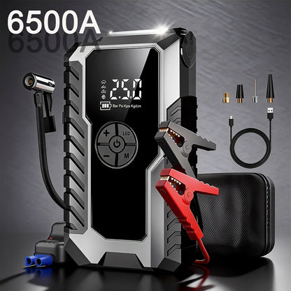 160PSI Air Pump Jump Starter 12V – Portable Car Emergency Starter, LED Light & Battery Charger, Winter Essential, 2 Styles