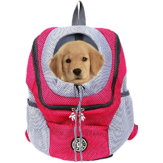 Pet Carrier Backpack Hands-Free - Breathable Cat Backpack Carrier for Cats & Small Dogs Up to 17 lbs, Head-Out Design Dog Backpack Carrier for Hiking Travel Outdoor, Ventilated Mesh Pet Travel Bag Medium