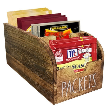 Stepped Packet and Spice Organizer in Black or Brown with One- or Two-Piece Checkout Options