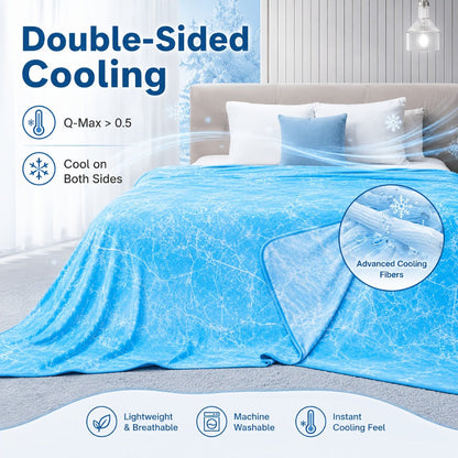 Patterned Double-Sided Summer Blanket with 69 Tie-Dye, Solid, Star and Snowflake Size Options