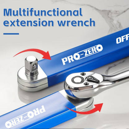 Two-in-One Offset Ratchet Wrench with Three Square-Head Adapters in Four Handle Color Options