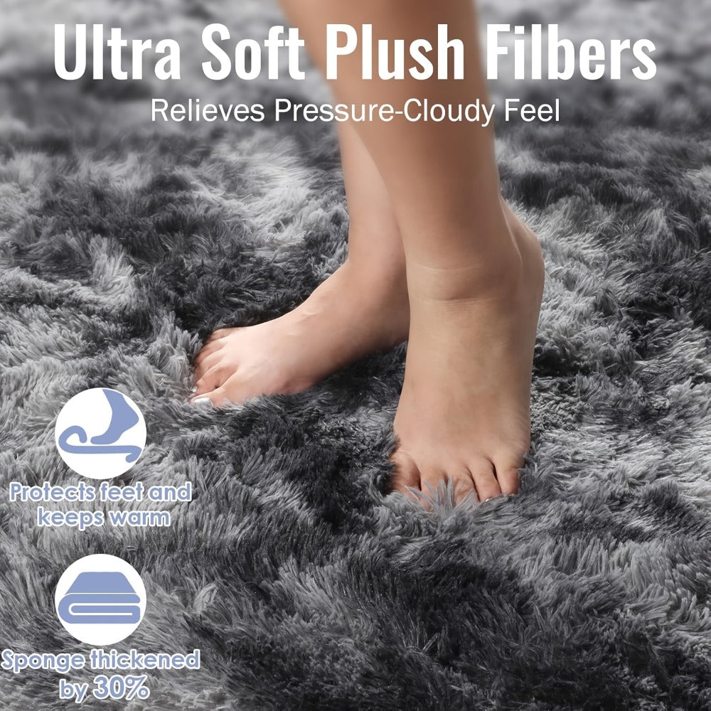 Fluffy Indoor Area Rug in Five Colors and Six Size Options for Living Room, Bedroom, Kitchen or Bathroom