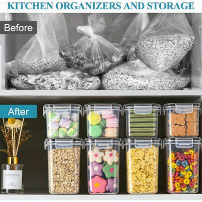 Food Storage Containers Multi-Size Pantry Set with Matching Lids, Labels and Markers in Four Pack Options