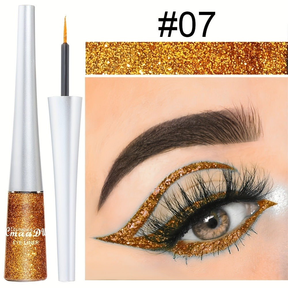 Glitter Liquid Eyeliner Set 16 Colors water-resistant Shimmer Metallic Eye Liner Pen Kit – extended-wear Smudge-Proof Sparkle Eye Makeup