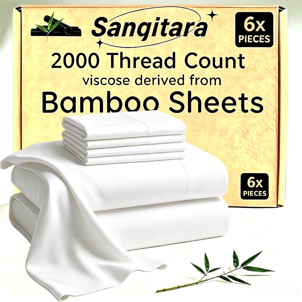 Bamboo-Blend-Style Fitted Sheet in Seven Colors and Twin, Full, Queen or King Checkout Sizes