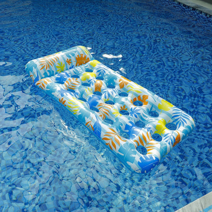Inflatable Sun Tanning Pool Float Set with 200 x 95cm Mats, Mixed 2-Pack with Cup Holder or Regular 4-Pack
