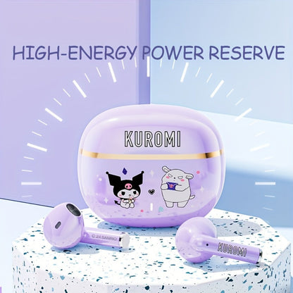 Sanrio Hello Kitty Kuromi Cinnamoroll Wireless Earbuds Bluetooth 5.0 Cute Kawaii Design 3 Styles Power Display Touch Control Girls Gift