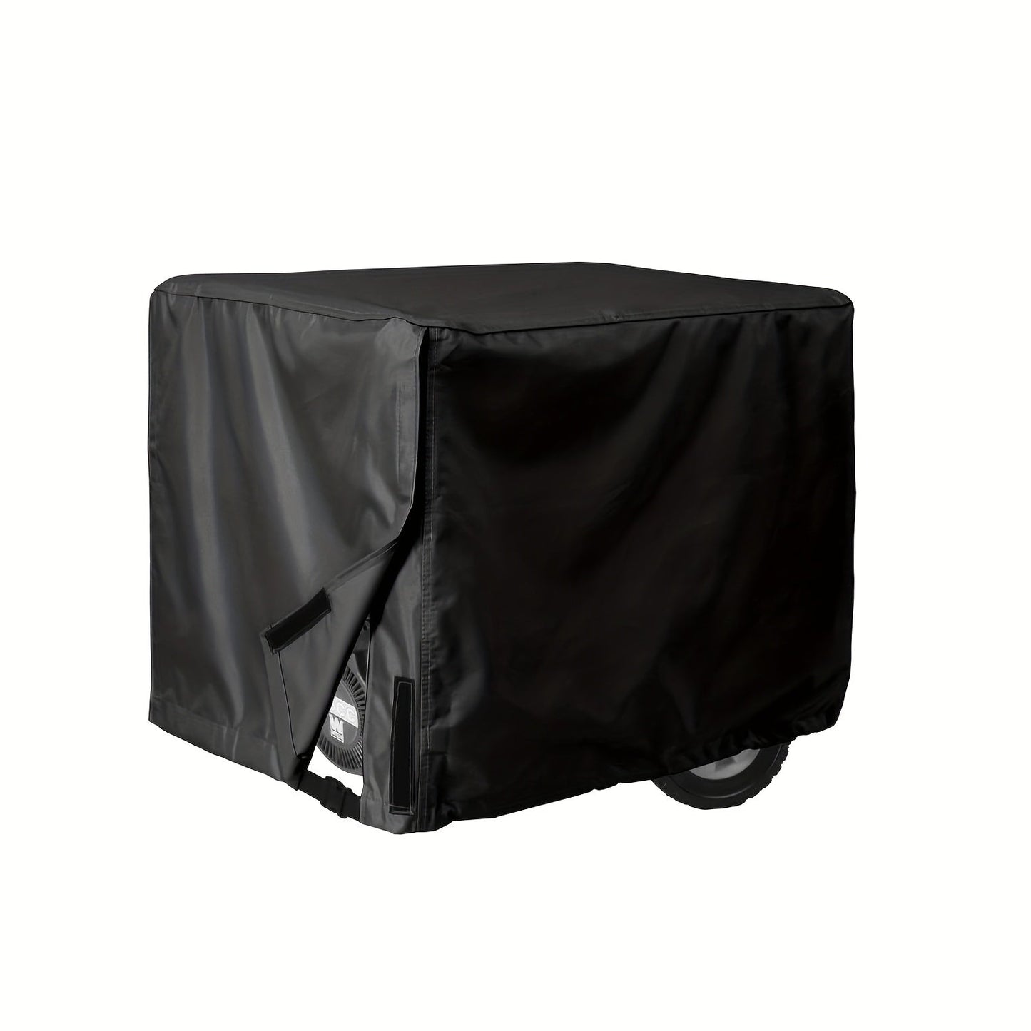 Generator Cover in Black with Displayed 25.59 x 20.08 x 20.08-Inch Dimensions and Side Access Opening