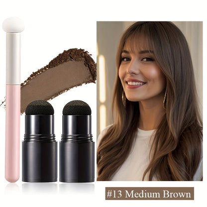 Root Touch Up Powder Stick with Brush — Instant Hair Root Concealer & Eyebrow Filler | Concentrated Paste Formula for Targeted Gray Coverage | 8 Shades for Women & Men All Hair Types