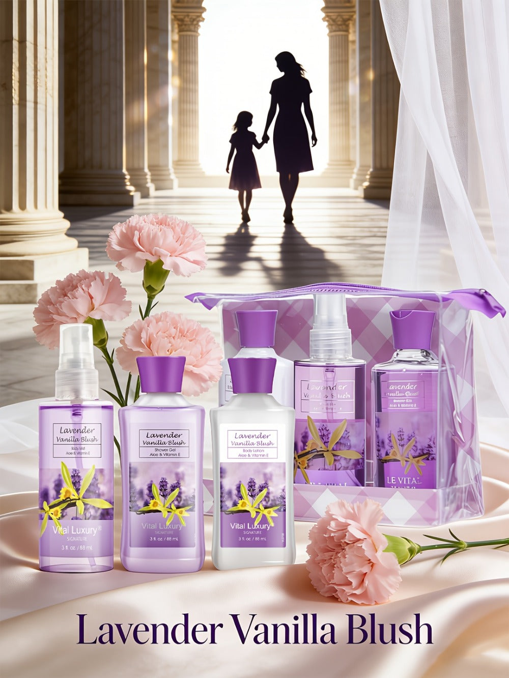 Three-Piece Peppermint Eucalyptus Bath Set with Body Lotion, Shower Gel and Fragrance Mist