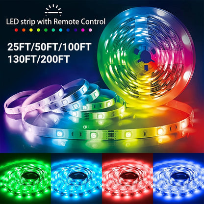 RGB LED Strip Lights Music Sync Color Changing for an Everyday Personal Care Routine, with the Listed Configuration