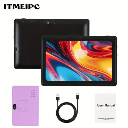 Android Tablet 7-Inch with Android 14, 4GB Total RAM, 32GB Internal Storage and Built-In Protective Case