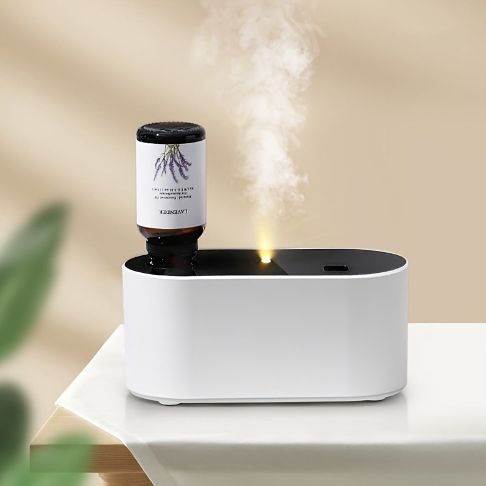 Waterless Essential Oil Diffuser – Smart Aroma Diffuser with 3 Modes, Auto Cycle Atomizer & Colorful LED Lights for Home Office Car Yoga, Mini Portable Scent Diffuser (Oils Not Included)