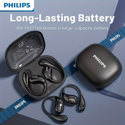 Wireless Earbuds Philips TAT2769 Bluetooth 5.4 Earhooks with Noise-Cancelling Call Mic in Three Colors