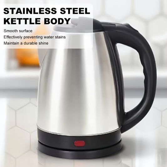 Electric Kettle 2L Stainless Steel Double-Wall Design with LED Indicator, Auto Shut-Off and 360-Degree Base