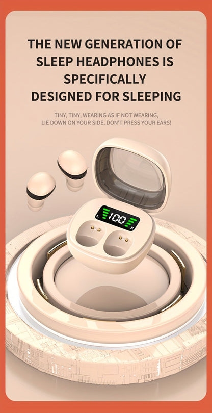 Wireless Earbuds Ultra-Small HiFi In-Ear with Touch Control, Built-In Mic and LED Case in Three Colors