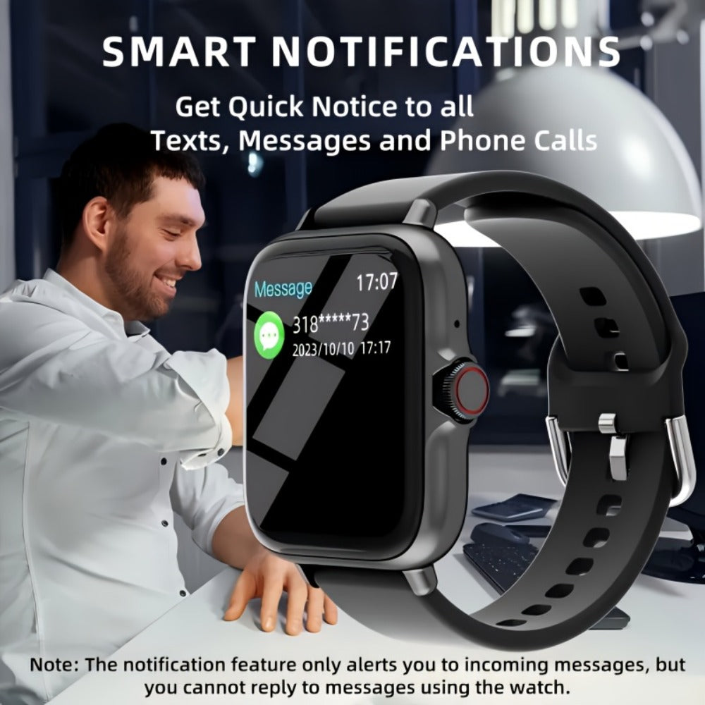 Smartwatch with Bluetooth Calling 1.91" AMOLED HD Touch Screen, Voice Assistant, Music Playback, Built-in Mic & Speaker, Multi-Sport Fitness Tracker – iPhone & Android Compatible