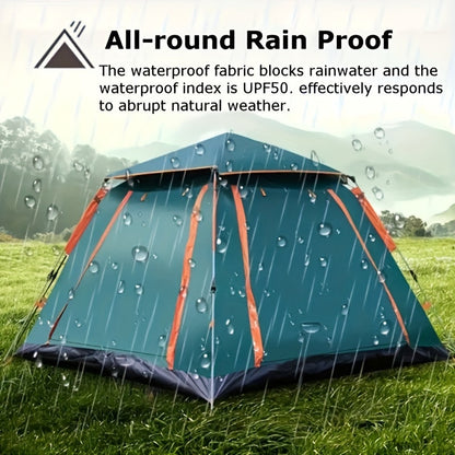 Four-Sided Beach Tent with Five Windows, 240 x 240 x 154 cm Size and Two Green Checkout Options