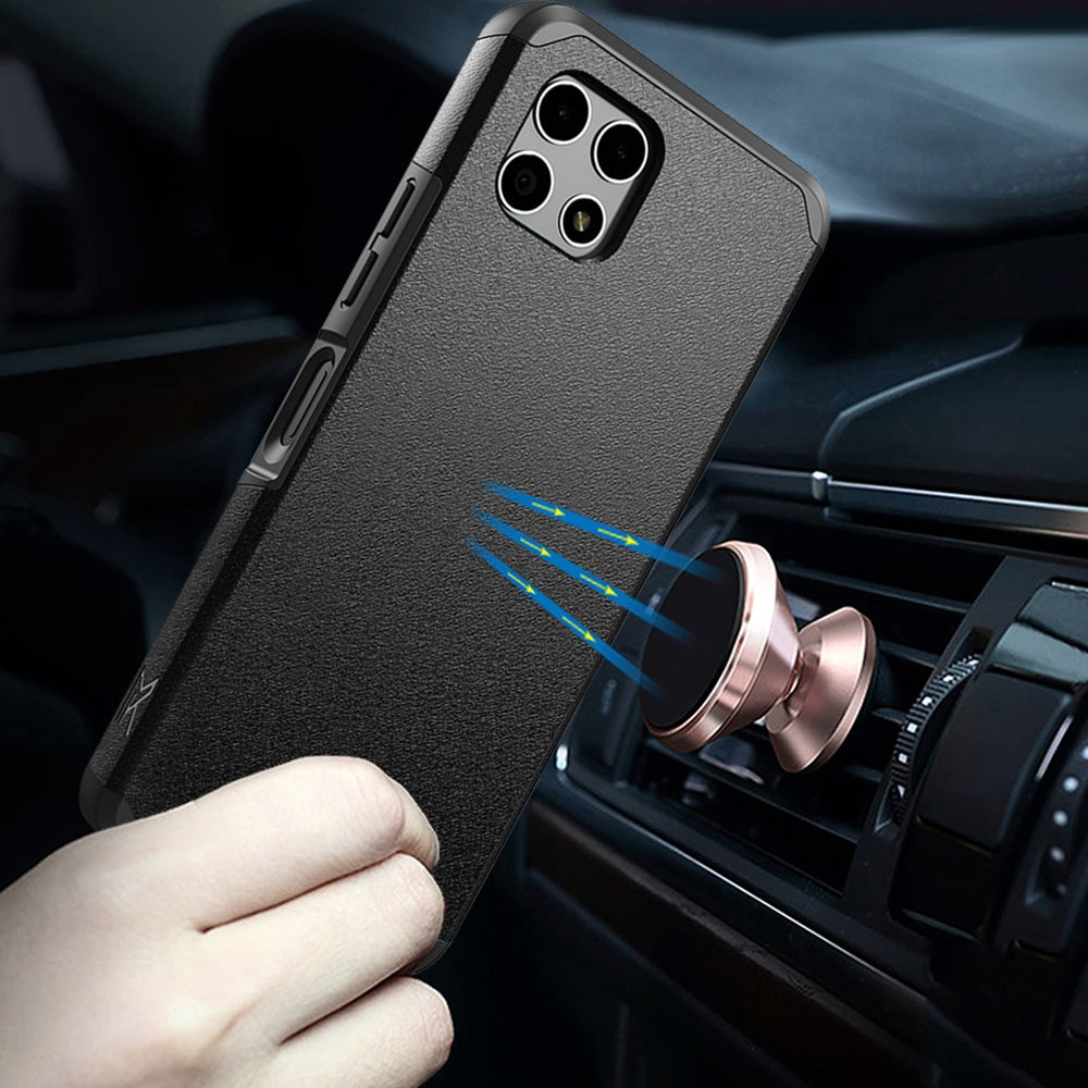 Revvl 7 5G Case Heavy Duty Dual Layer Shockproof with Magnetic Support – Hybrid Hard PC TPU Drop Protection Cover for T-Mobile Revvl 7 5G with Raised Bezels & Precise Cutouts