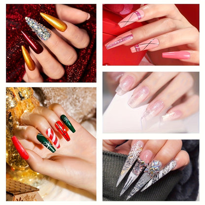 Gel Nail Polish Kit with Lamp and Grinder 35 Colors – Sparkly Matte Glossy Top Coat Base Gel Rhinestone Nail Decorations Complete Set for DIY Beginners Home Salon