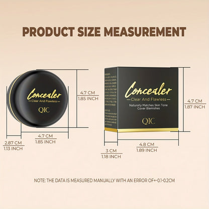Two-Piece Concealer Cream Set with Matte Finish and Buildable Coverage for Spots and Everyday Face Makeup