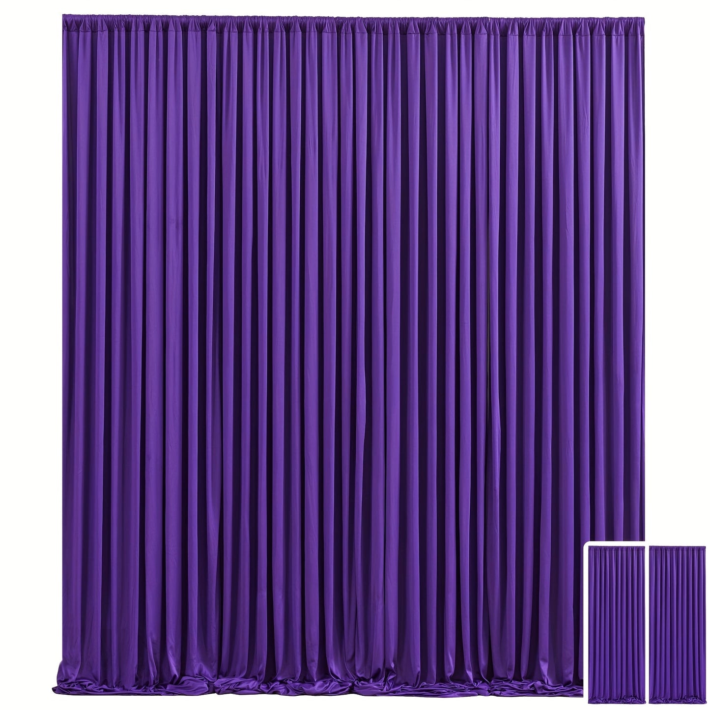 Two-Piece Photography Backdrop Curtain Set with 150 cm Width and 215 cm or 300 cm Height Options