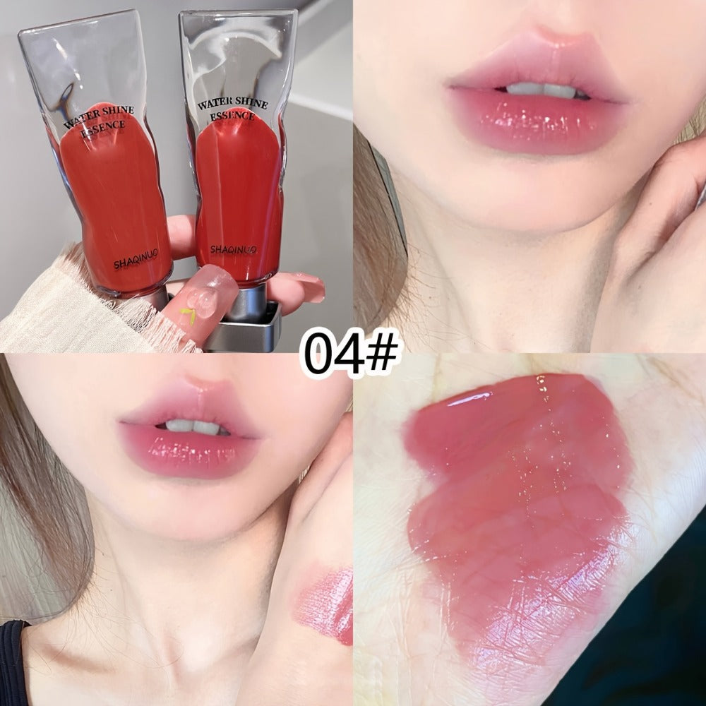 Five-Piece SHAQINUO Water-Shine Lip Gloss Set with Contoured Squeeze Tubes in Shades 01 through 05