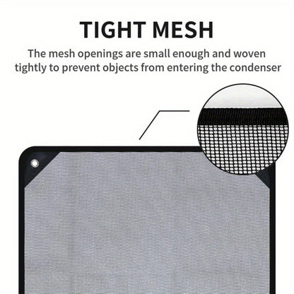 Outdoor Air Conditioner Top Cover, 26 x 26 Inch Mesh Panel with Four Elastic Hook Cords Pictured