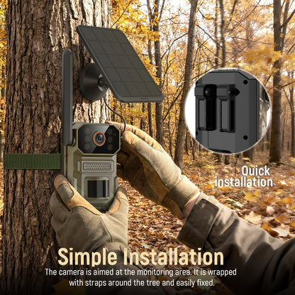 Solar Cellular Trail Camera 1920P No WiFi – 4G LTE Wildlife & Property Monitoring, PIR Motion Sensor, Infrared Night Vision, Two-Way Voice, IP65 Waterproof, Remote Access & 2-Year Replacement Warranty