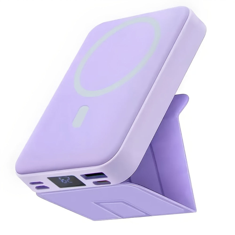 Magnetic Wireless Charger Pad W014 – Slim MagSafe-Compatible Fast Charging Stand for iPhone 16 15 14 13 12 Pro Max Plus & Qi-Enabled Devices, Portable Desktop Snap-On Wireless Charging Dock