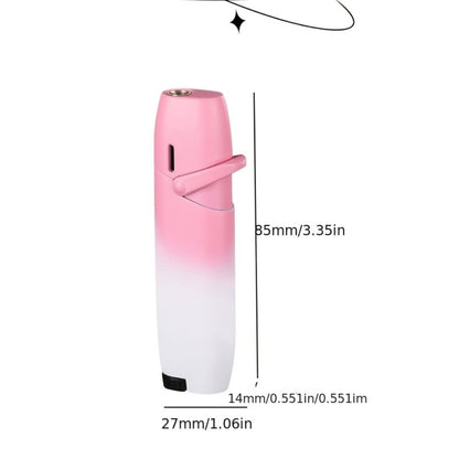Cute Jet Torch Lighter for Women, Compact Windproof Adjustable Flame Lighter, Portable Refillable Butane Torch for Camping