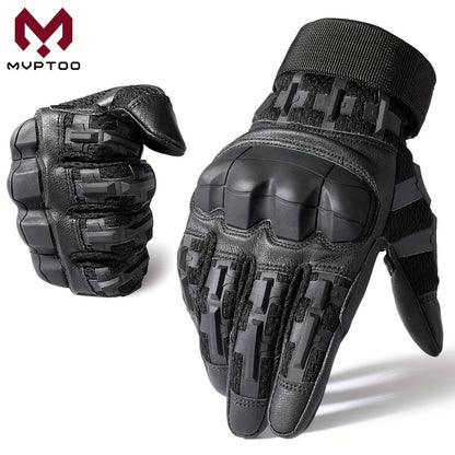 Full-Finger Tactical Gloves with Touchscreen Panels, Camouflage Finish and Anti-Slip Palm Design